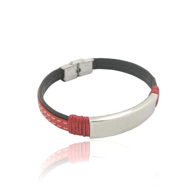 Pulsera Acero con placa...