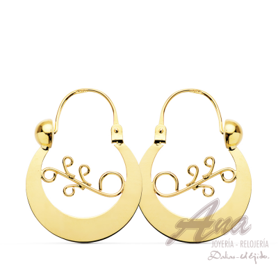 9K CRIOLLAS ORO AMARILLO...