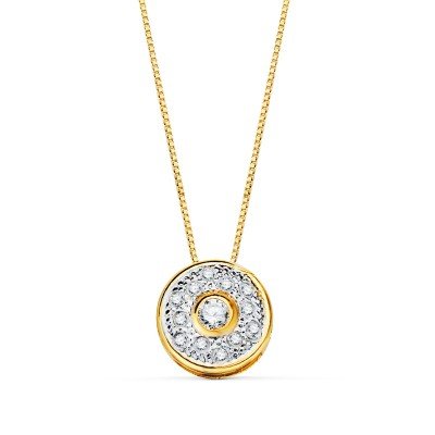 18K COLGANTE ORO BICOLOR...