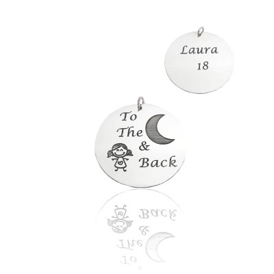 Colgante plata disco de 40...