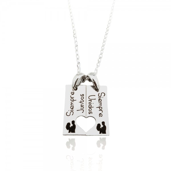 Gargantilla Plata, doble placa...