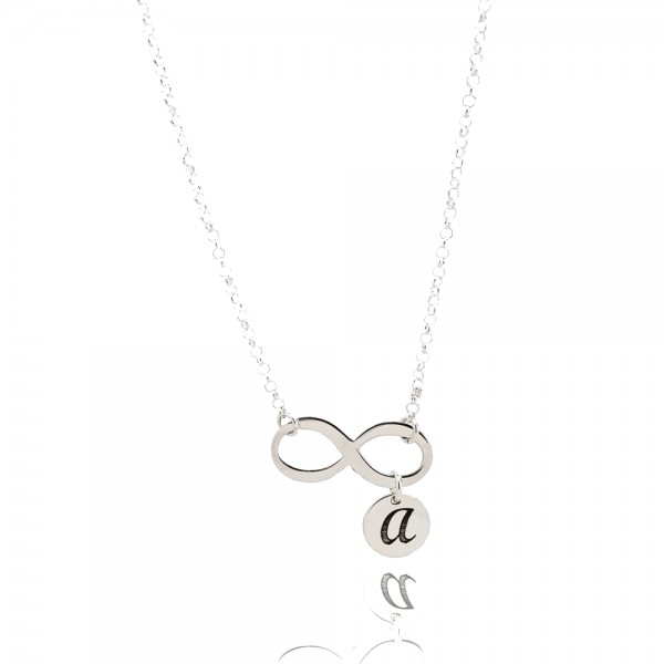 Gargantilla Plata, infinito con disco