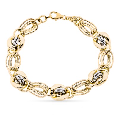 9K PULSERA HUECA 20 CM