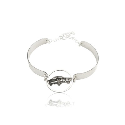 Pulsera Plata, aro abierto...