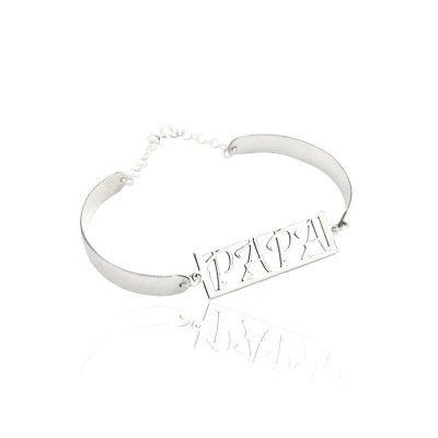 Pulsera Plata, aro abierto...