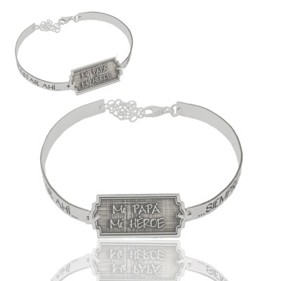 Pulsera plata, aro abierto...