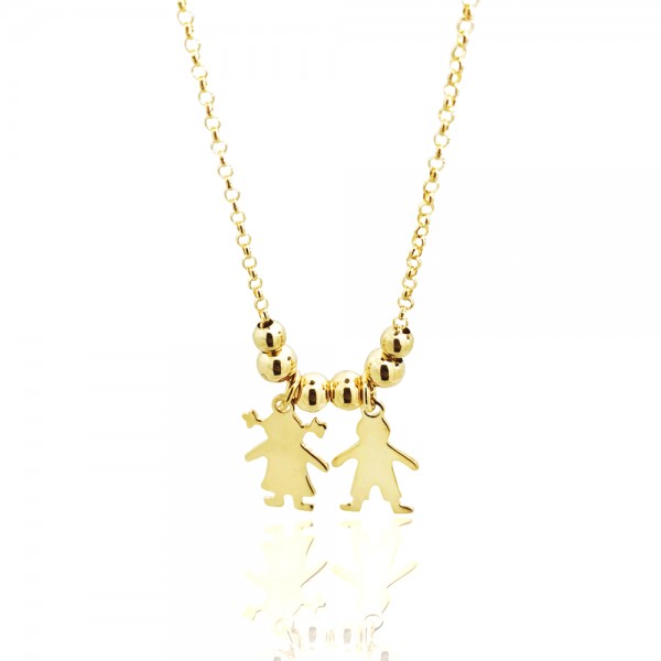 Gargantilla Chapado en oro niño-niña