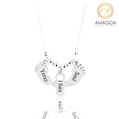 Gargantilla Plata, bolas de...