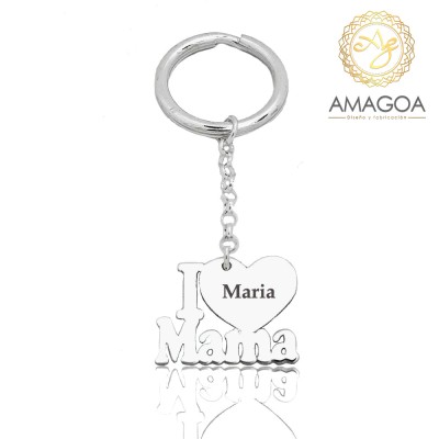 Llavero Plata, silueta I...