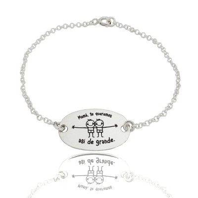Pulsera plata placa...