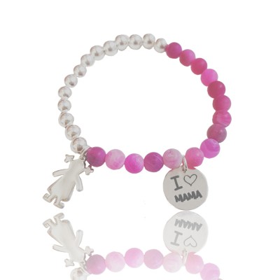 Pulsera Plata, bolas de...