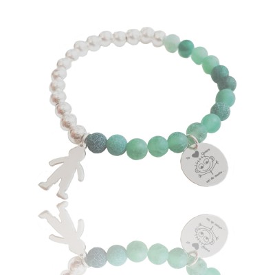 Pulsera Plata, bolas de...