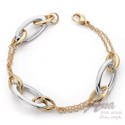 9K PULSERA HUECA 19.5CM