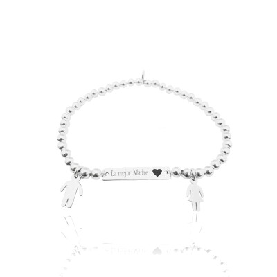 Pulsera Plata, placa...