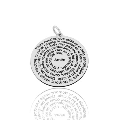 Colgante disco 30 mm plata...
