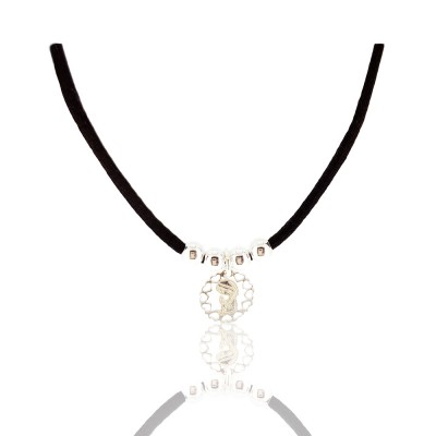 Gargantilla plata, cordón...