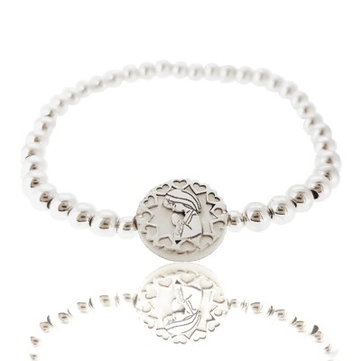 Pulsera bolas plata,...