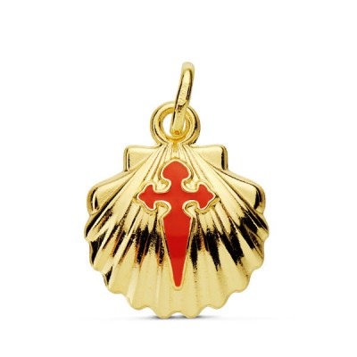 18K COLGANTE CONCHA DE...