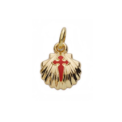 18K COLGANTE CONCHA DE...