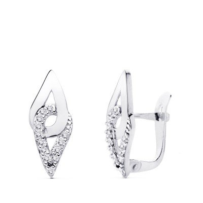 9K PENDIENTES ORO BLANCO...