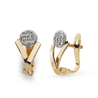 9K PENDIENTES BICOLOR...