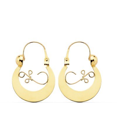 9K CRIOLLAS ORO AMARILLO...