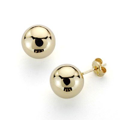 9K PENDIENTES BOLA LISA 10...
