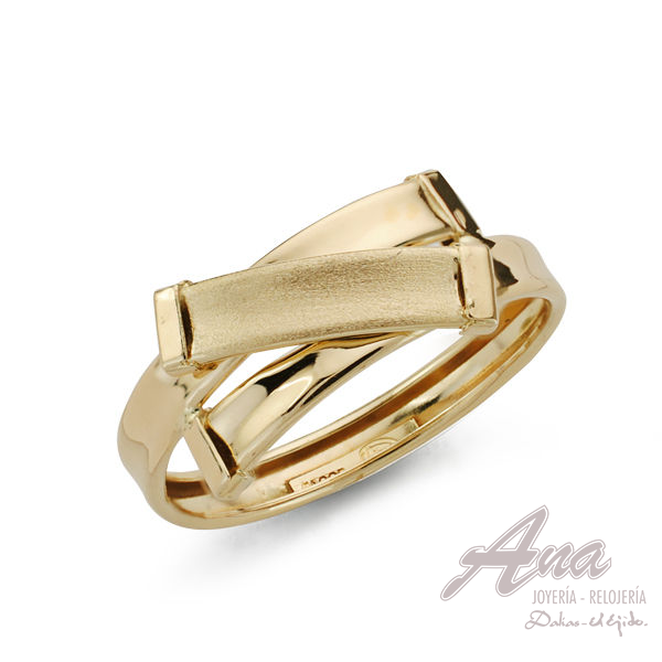 9K SORTIJA ORO AMARILLO BANDAS