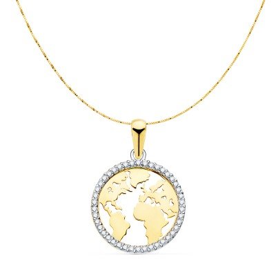 18K COLGANTE ORO BICOLOR...