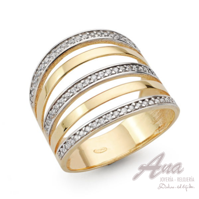 9K SORTIJA BICOLOR CIRCONITAS