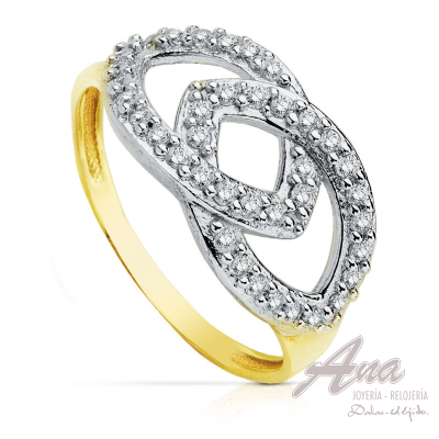 9K SORTIJA BICOLOR CIRCONITAS