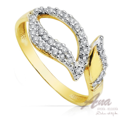 9K SORTIJA BICOLOR CIRCONITAS