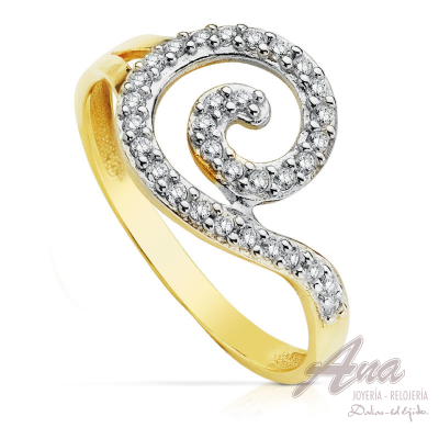 9K SORTIJA BICOLOR CIRCONITAS