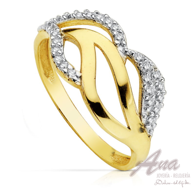 9K SORTIJA BICOLOR CIRCONITAS