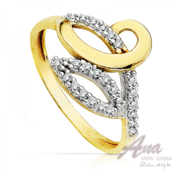 9K SORTIJA BICOLOR CIRCONITAS