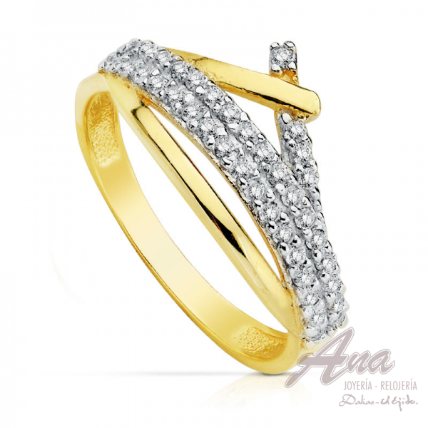 9K SORTIJA BICOLOR CIRCONITAS