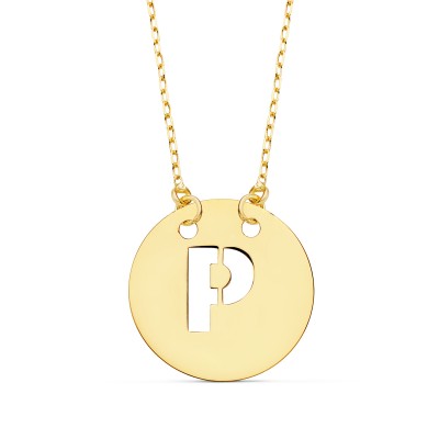 18K COLGANTE LETRA  P  15...