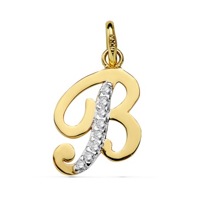 18K COLGANTE LETRA B...