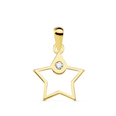 18K COLGANTE ESTRELLA...
