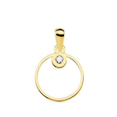 18K COLGANTE CIRCULO...