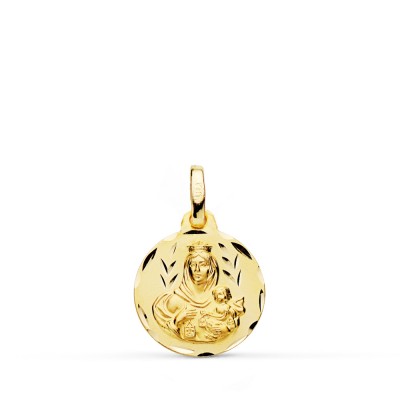 18K MEDALLA TALLADA VIRGEN...