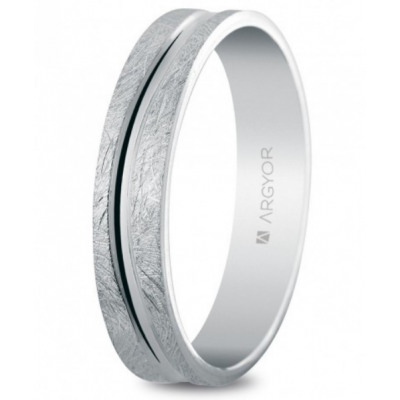 Alianza de plata acabado hielo