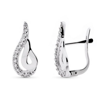 9K PENDIENTES ORO BLANCO...