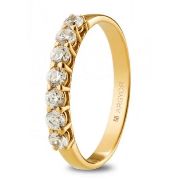 Anillo de compromiso de oro con 7...