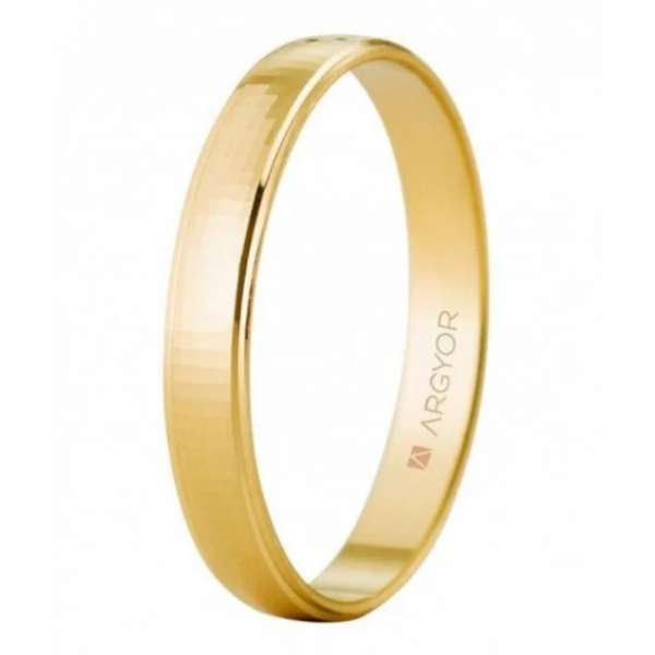 Alianza de oro facetada brillante...