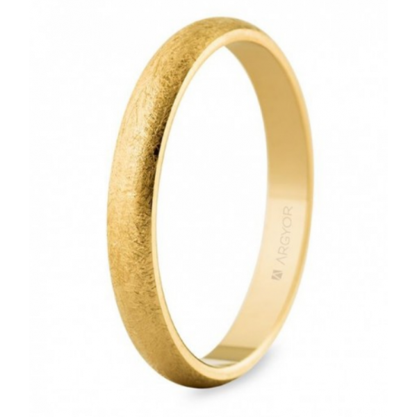 Alianza de boda de oro amarillo 3mm...