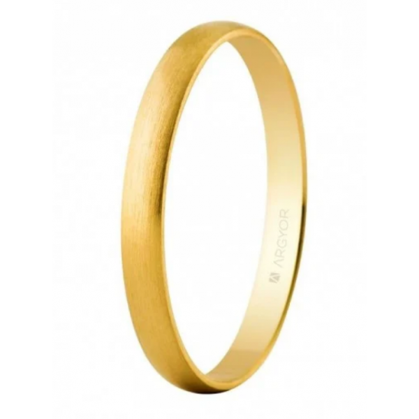 Alianza boda oro amarillo 2,5mm satinada