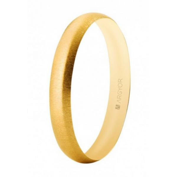 Alianza boda oro texturizada confort...