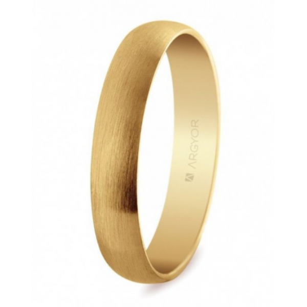 Alianza de boda oro acabado satinado 4mm