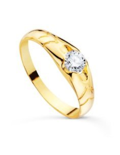 18K SOLITARIO ORO AMARILLO...